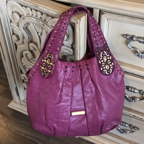 Isabella Fiore | Bags | Isabella Fiore Orchid Leather Studded Bag
